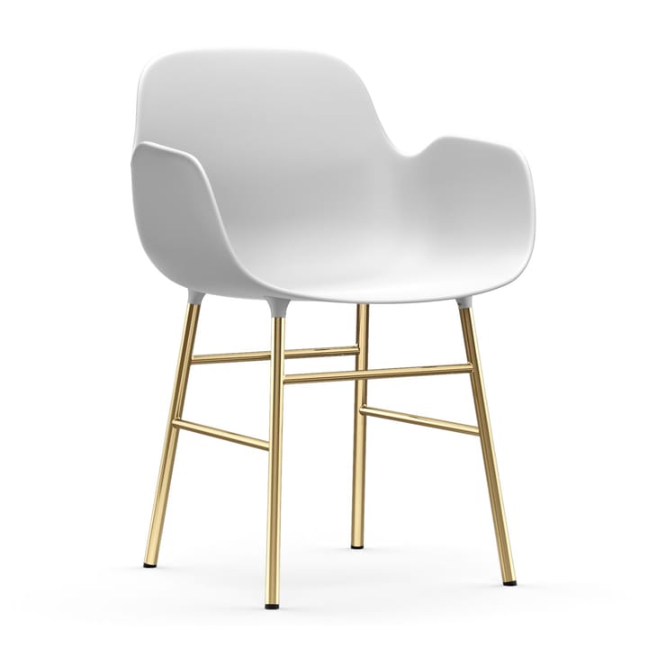 Form karmstol messingben - Hvid - Normann Copenhagen