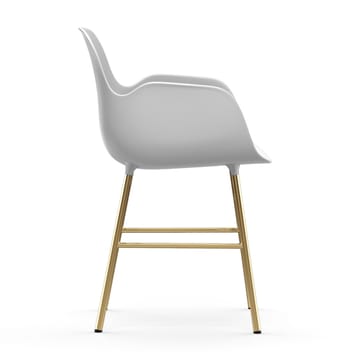 Form karmstol messingben - Hvid - Normann Copenhagen