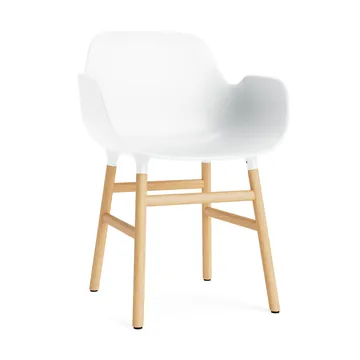 Form karmstol - white, egetræsben - Normann Copenhagen