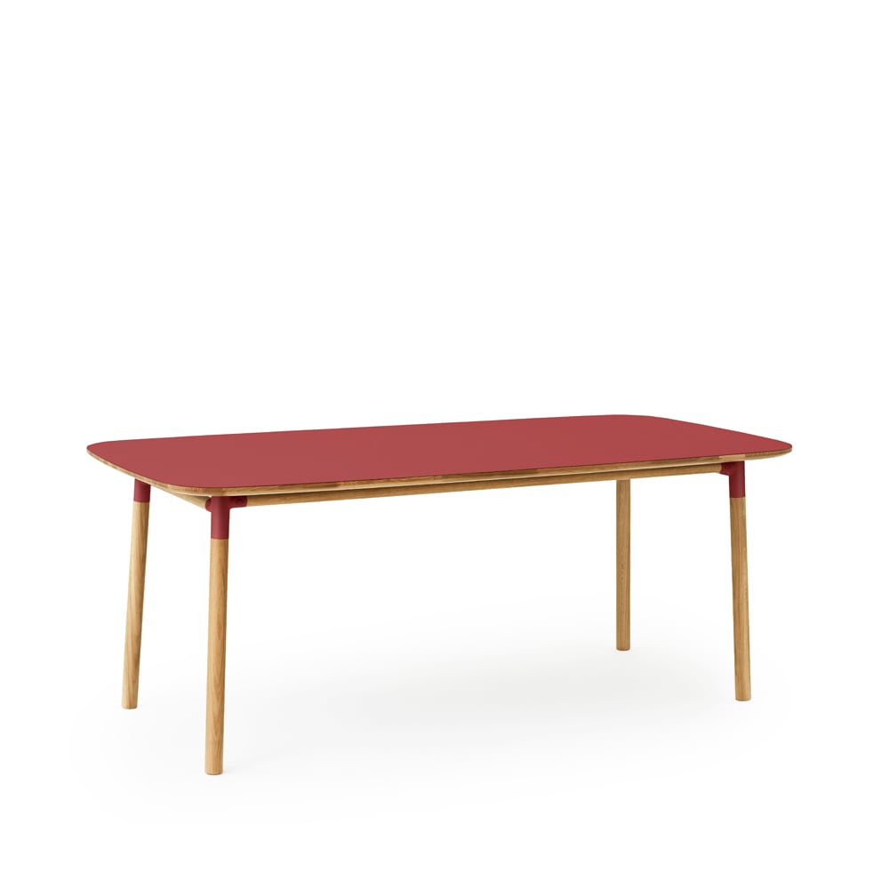 Normann Copenhagen Form spisebord red ben i eg 95×200 cm