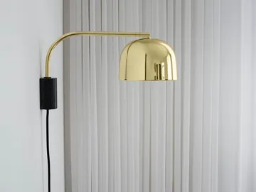 Grant væglampe - brass, lille-stål, granit - Normann Copenhagen