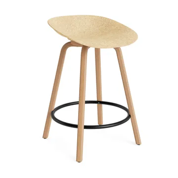 Mad Barstool barstol 65 cm - Hemp-beech-black steel - Normann Copenhagen