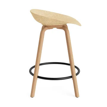 Mad Barstool barstol 65 cm - Hemp-beech-black steel - Normann Copenhagen
