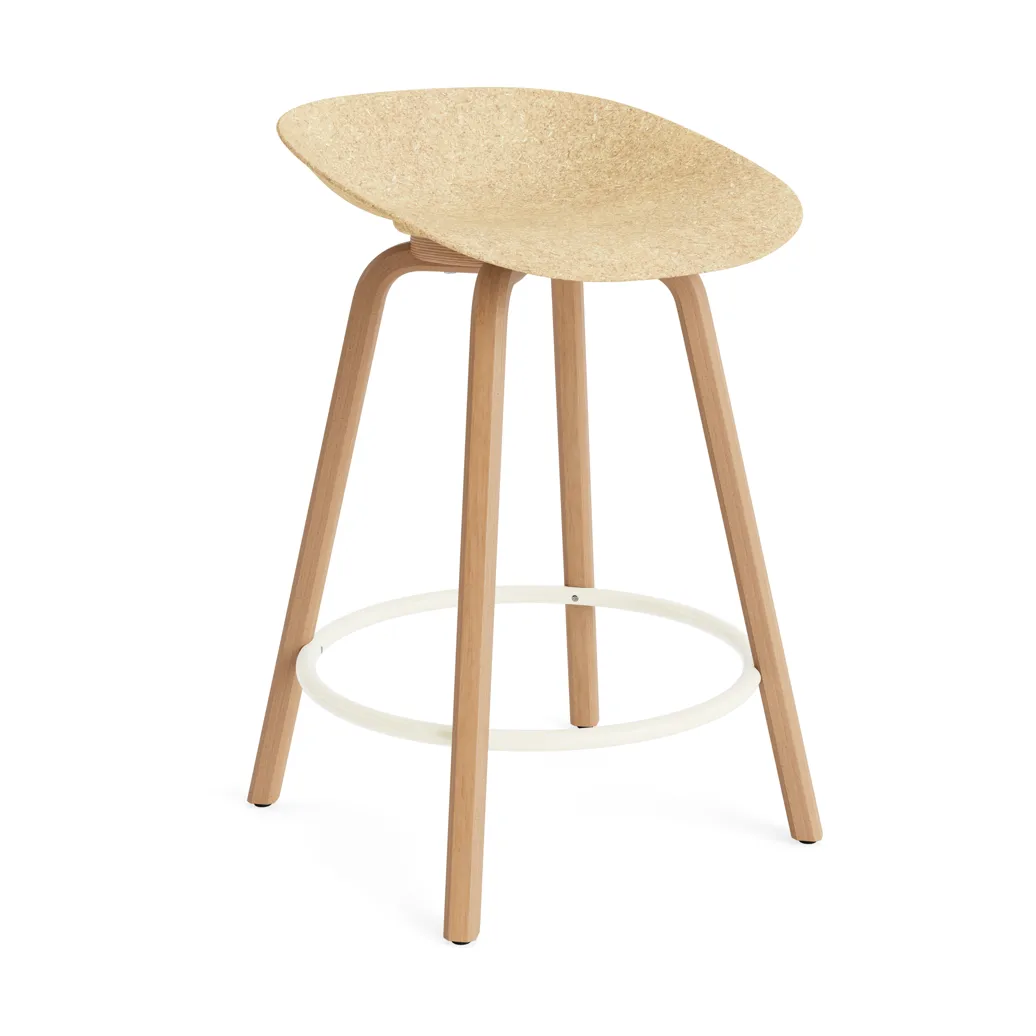 Mad Barstool barstol 65 cm, Hemp-beech-cream steel Normann Copenhagen