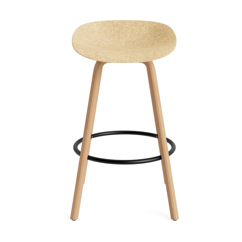 Mad Barstool barstol 75 cm, Hemp-beech-black steel Normann Copenhagen
