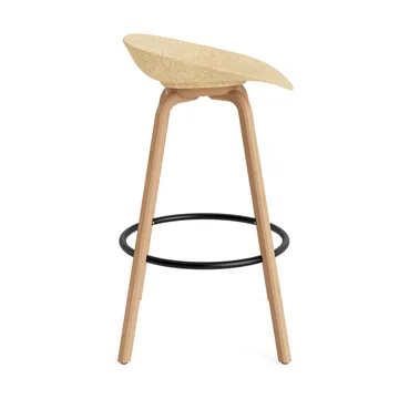 Mad Barstool barstol 75 cm - Hemp-beech-black steel - Normann Copenhagen