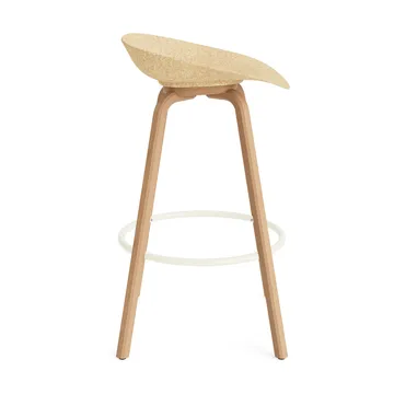 Mad Barstool barstol 75 cm - Hemp-beech-cream steel - Normann Copenhagen