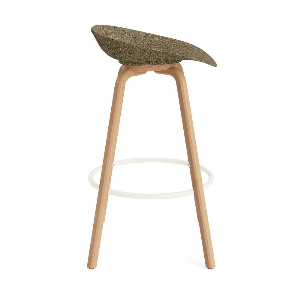 Mad Barstool barstol 75 cm, Seaweed-beech-cream steel Normann Copenhagen