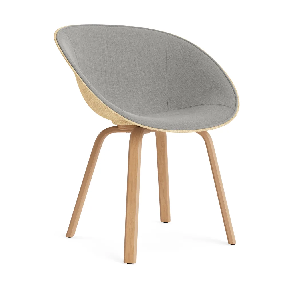 Mat Armchair armstol frontpolstret, Remix 133-hemp-beech Normann Copenhagen