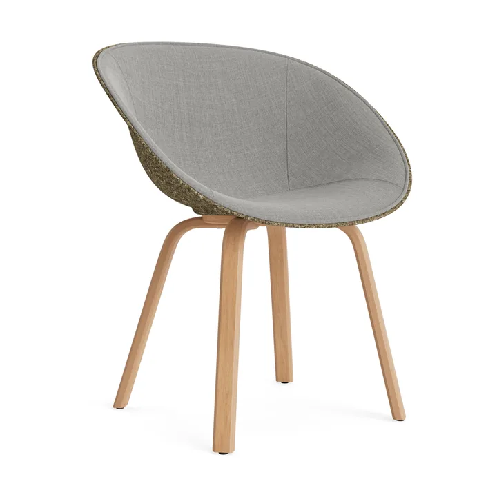 Mat Armchair armstol frontpolstret - Remix 133-seaweed-beech - Normann Copenhagen