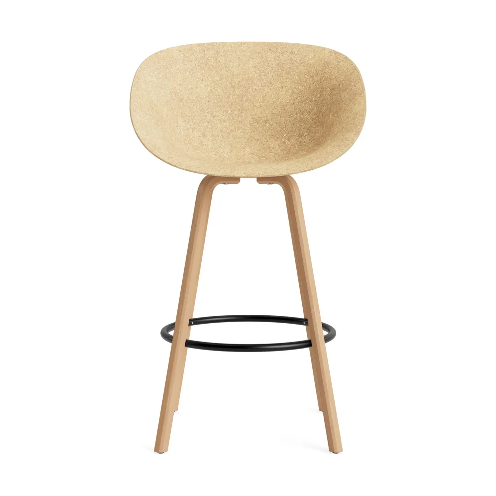 Mat Bar Armchair armstol 75 cm, Hemp-beech-black steel Normann Copenhagen