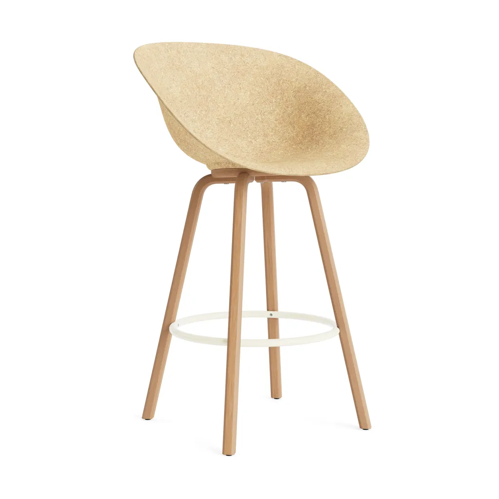 Mat Bar Armchair armstol 75 cm, Hemp-beech-cream steel Normann Copenhagen