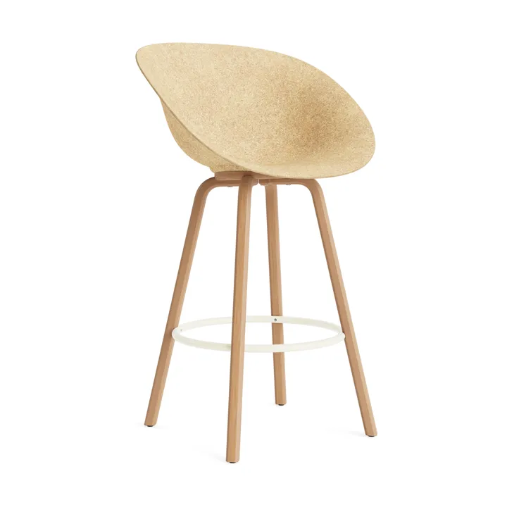 Mat Bar Armchair armstol 75 cm - Hemp-beech-cream steel - Normann Copenhagen