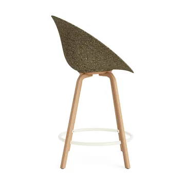 Mat Bar Armchair armstol frontpolstret 65 cm - Hallingdal 110-seaweed-beech-cream steel - Normann Copenhagen