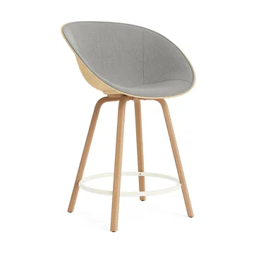 Mat Bar Armchair armstol frontpolstret 65 cm - Remix 133-hemp-beech-cream steel - Normann Copenhagen