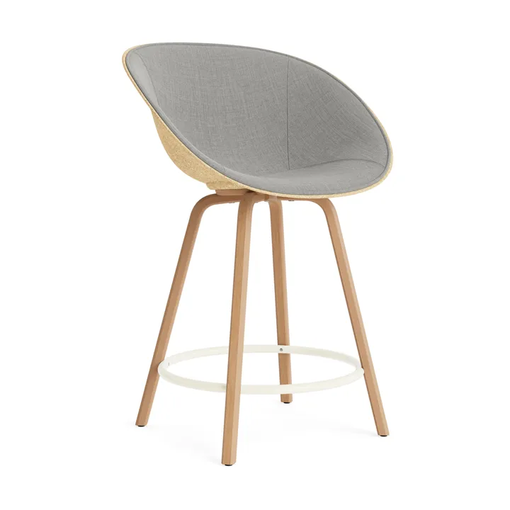 Mat Bar Armchair armstol frontpolstret 65 cm - Remix 133-hemp-beech-cream steel - Normann Copenhagen