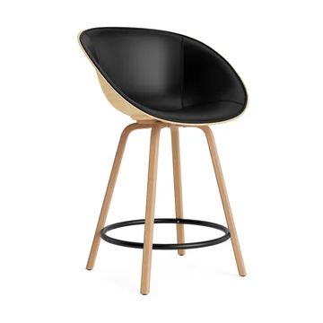 Mat Bar Armchair armstol frontpolstret 65 cm - Ultra 41599-hemp-beech-black steel - Normann Copenhagen