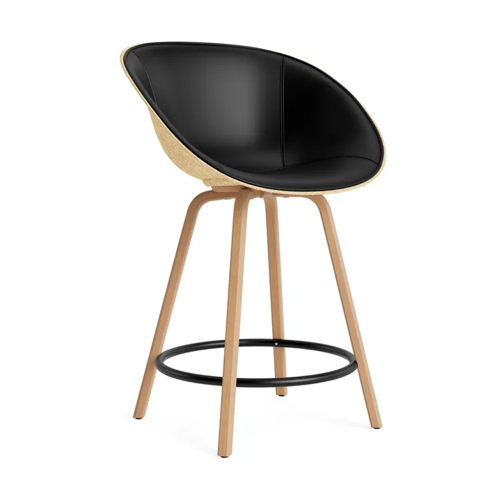 Mat Bar Armchair armstol frontpolstret 65 cm - Ultra 41599-hemp-beech-black steel - Normann Copenhagen