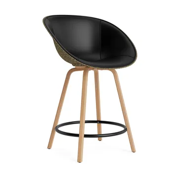 Mat Bar Armchair armstol frontpolstret 65 cm - Ultra 41599-seaweed-beech-black steel - Normann Copenhagen
