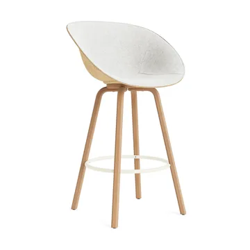 Mat Bar Armchair armstol frontpolstret 75 cm - Hallingdal 110-hemp-beech-cream steel - Normann Copenhagen
