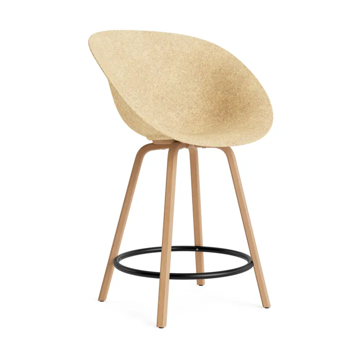 Mat Bar Chair barstol 65 cm - Hemp-beech-black steel - Normann Copenhagen