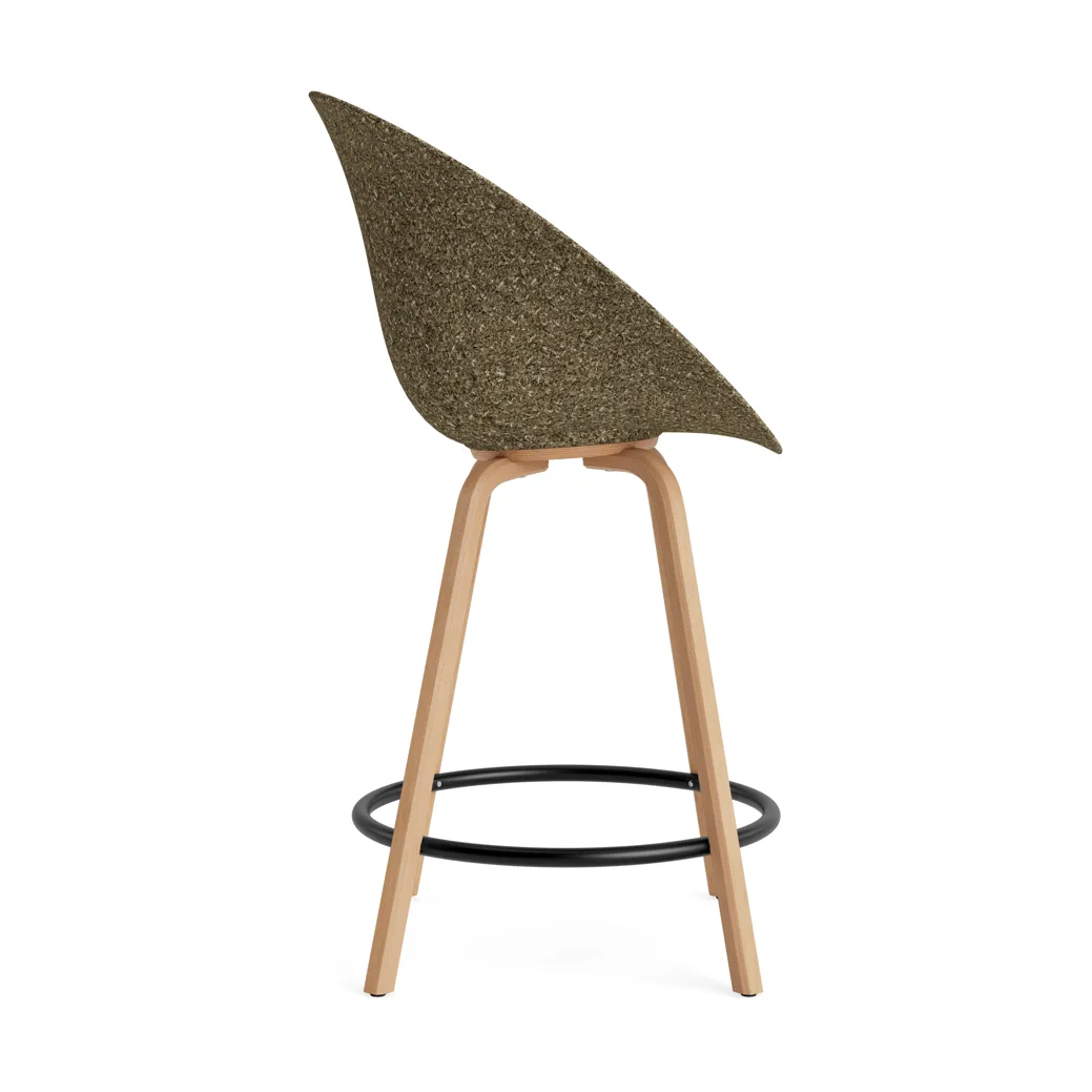 Mat Bar Chair barstol 65 cm, Seaweed-beech-black steel Normann Copenhagen