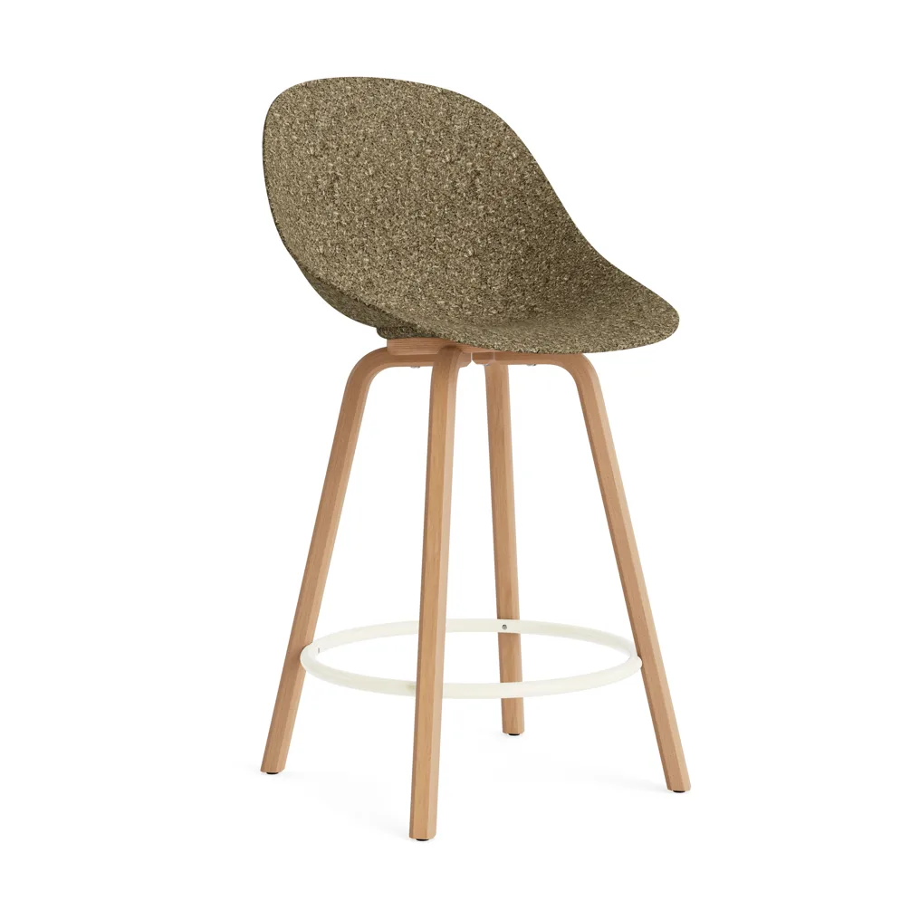 Mat Bar Chair barstol 65 cm, Seaweed-beech-cream steel Normann Copenhagen
