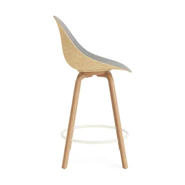 Mat Bar Chair barstol frontpolstret 65 cm - Remix 133-hemp-beech-cream steel - Normann Copenhagen