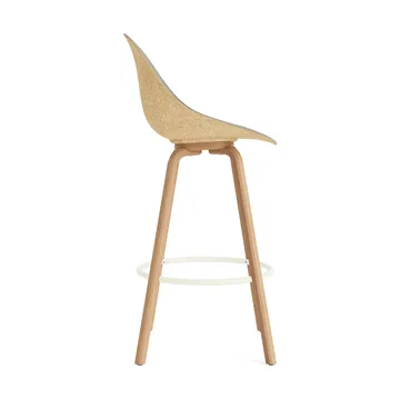 Mat Bar Chair barstol frontpolstret 75 cm - Remix 133-hemp-beech-cream steel - Normann Copenhagen