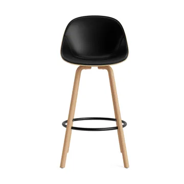 Mat Bar Chair barstol frontpolstret 75 cm - Ultra 41599-hemp-beech-black steel - Normann Copenhagen