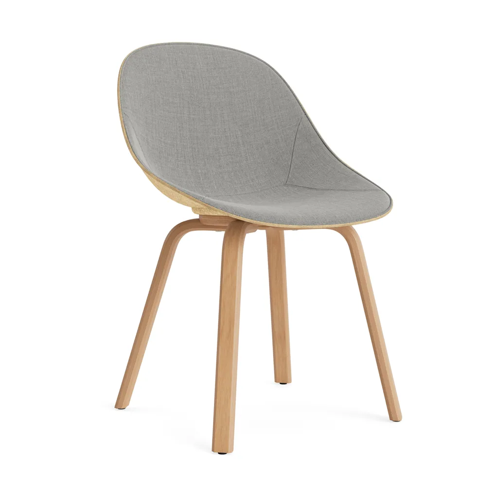 Mat Chair stol frontpolstret, Remix 133-hemp-beech Normann Copenhagen