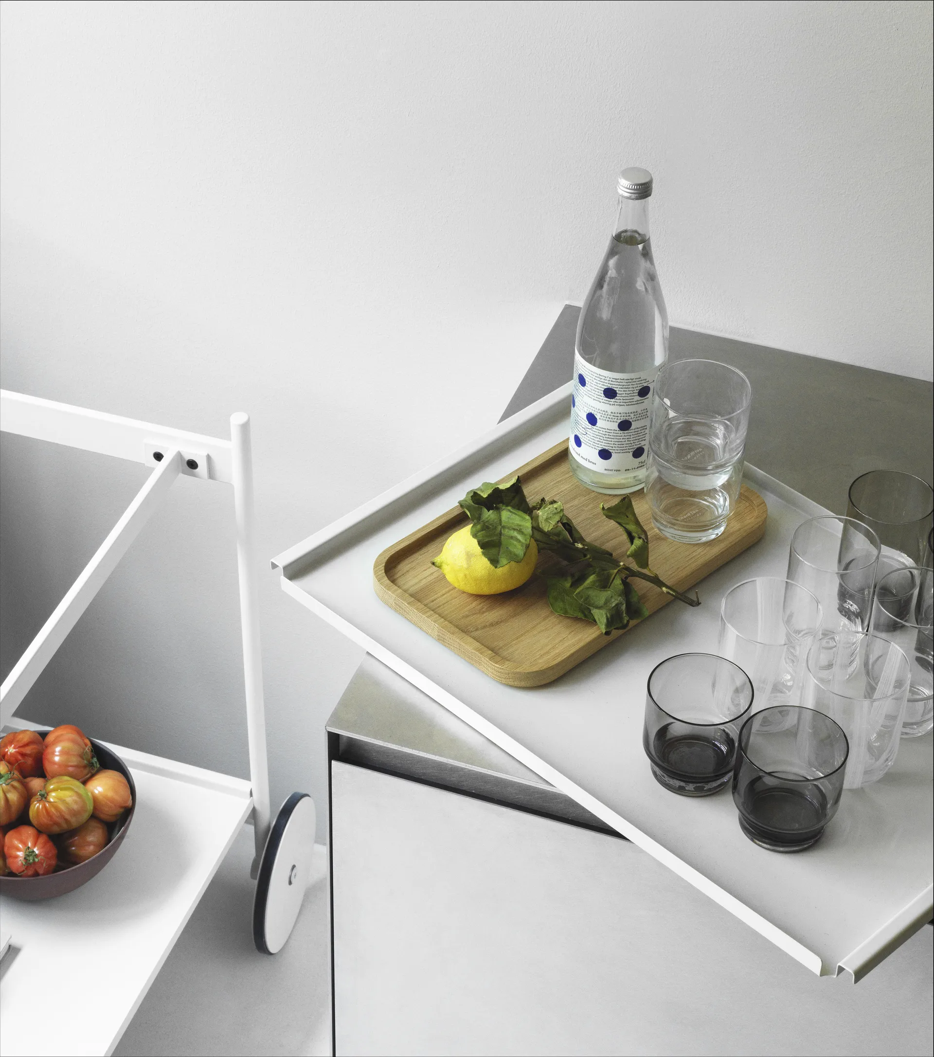 Rul serveringsvogn, Hvid Normann Copenhagen