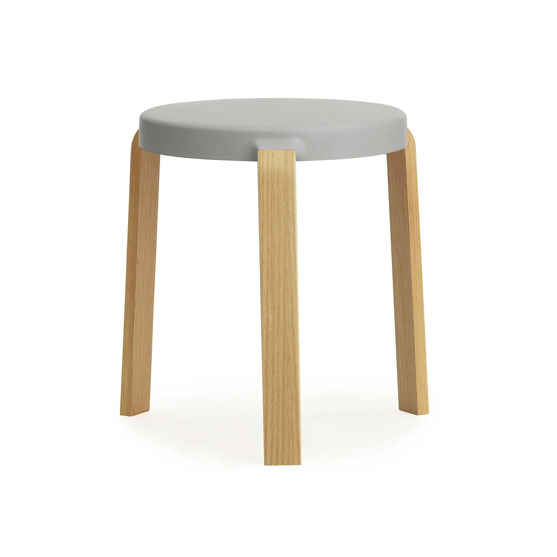 Normann Copenhagen Tap rund skammel Grå-eg, Ø41x43 cm