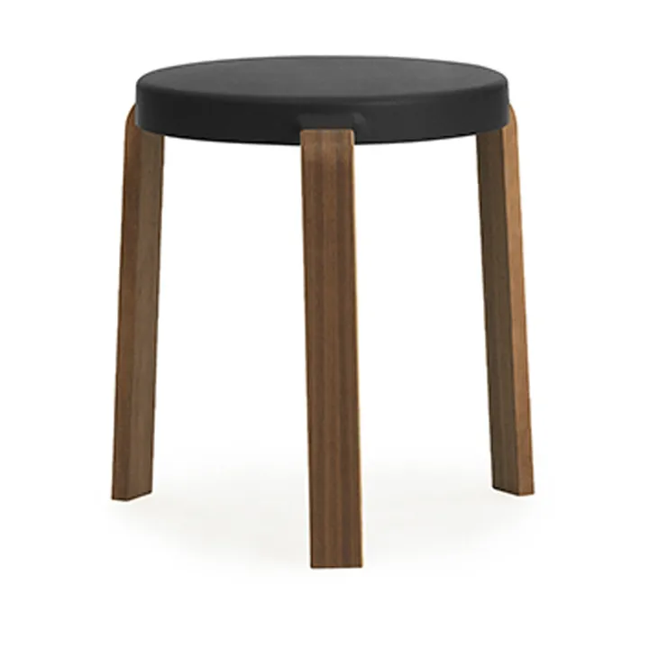 Tap taburet - black, ben i valnød - Normann Copenhagen