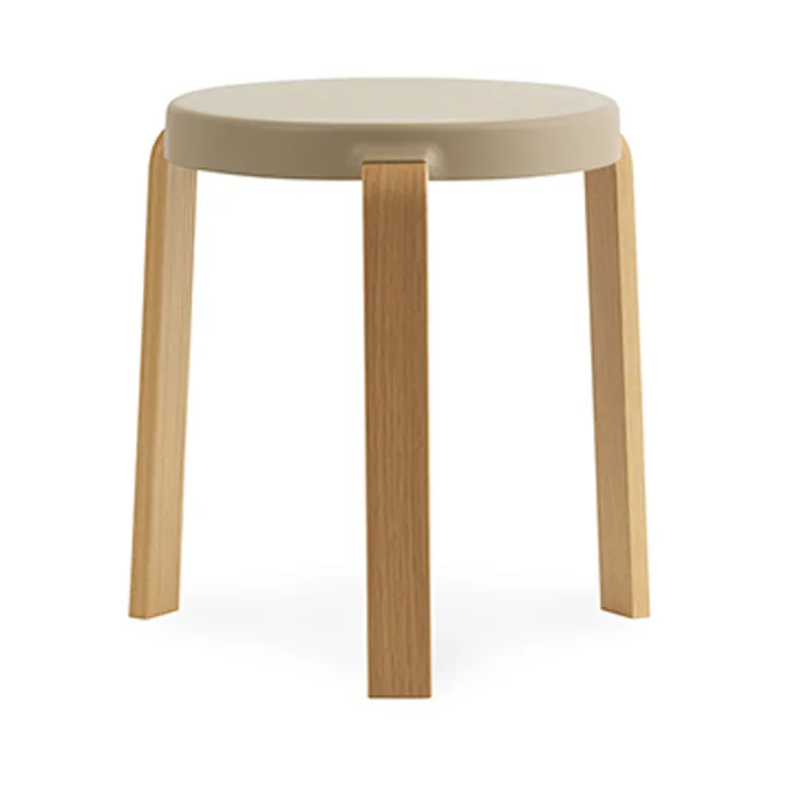 Tap taburet - sand, egetræsben - Normann Copenhagen