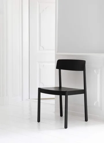Timb stol med hynde - Black/Ultra leather - Black - Normann Copenhagen
