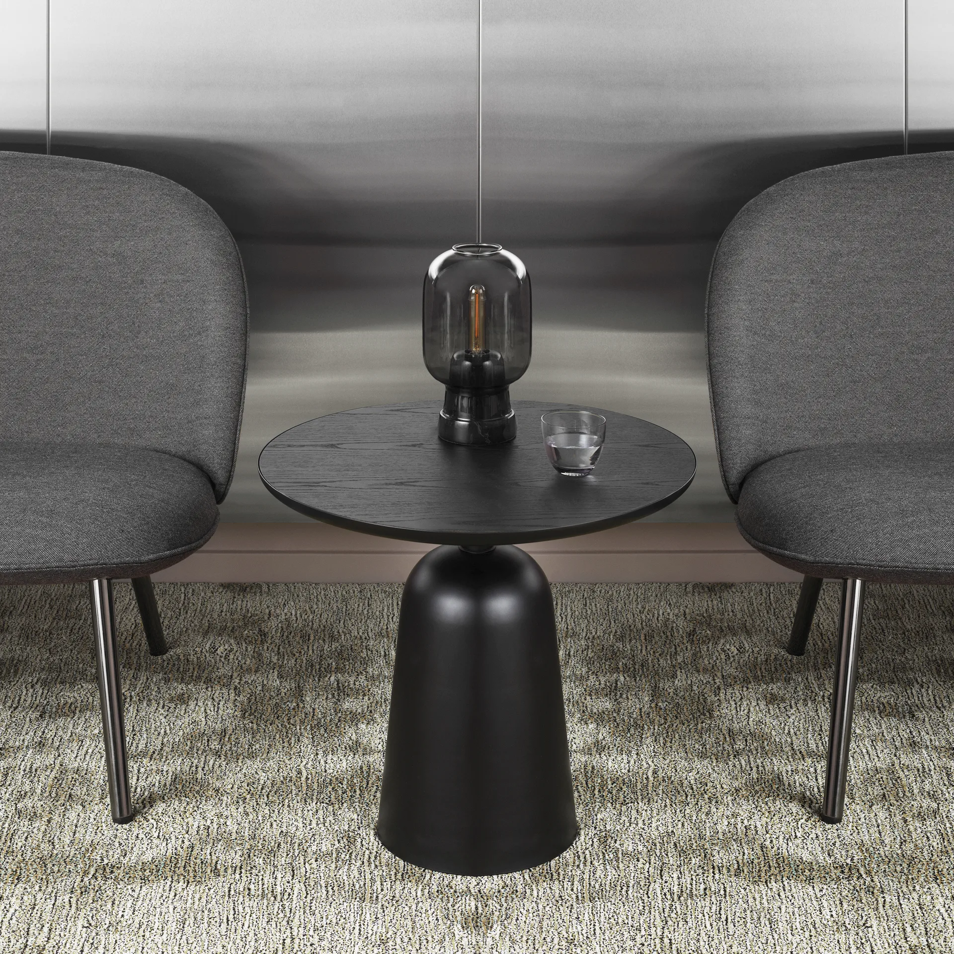 Turn justerbart bord Ø55 cm, Sort Normann Copenhagen