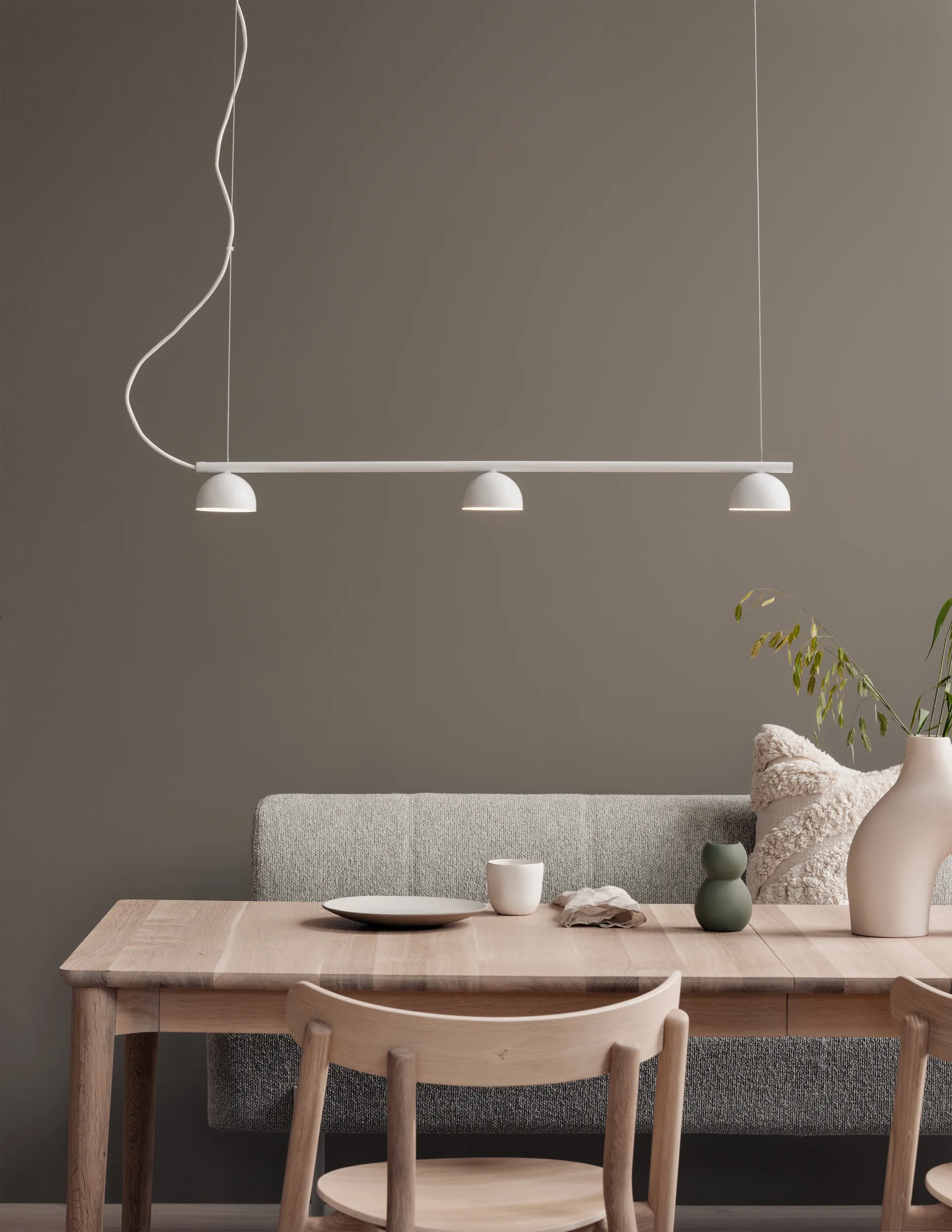 Blush Rail 3 loftslampe, Hvid mat Northern