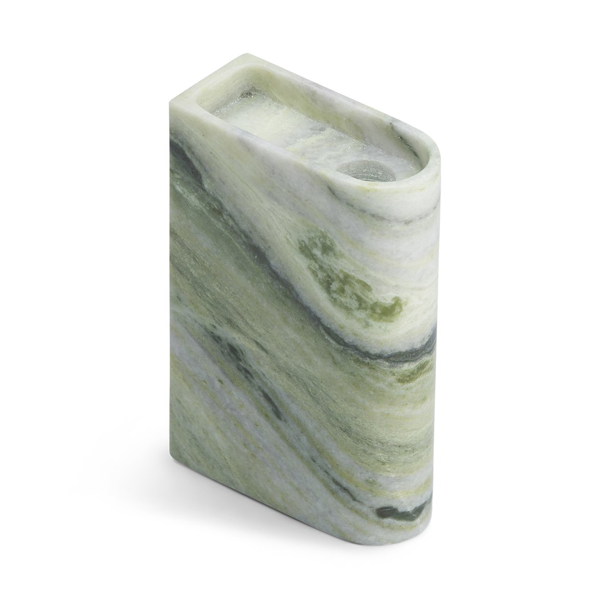 Northern Monolith lysholder medium Mixed green marble