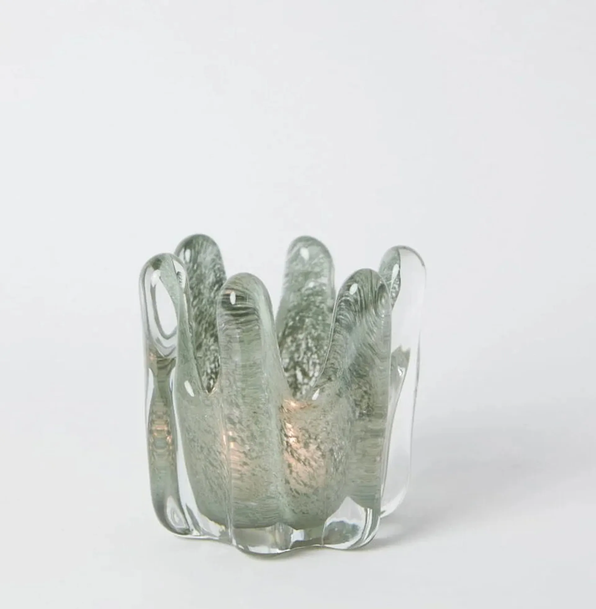 Helix fyrfadsstage Ø14 cm, Mosgrøn Olsson & Jensen