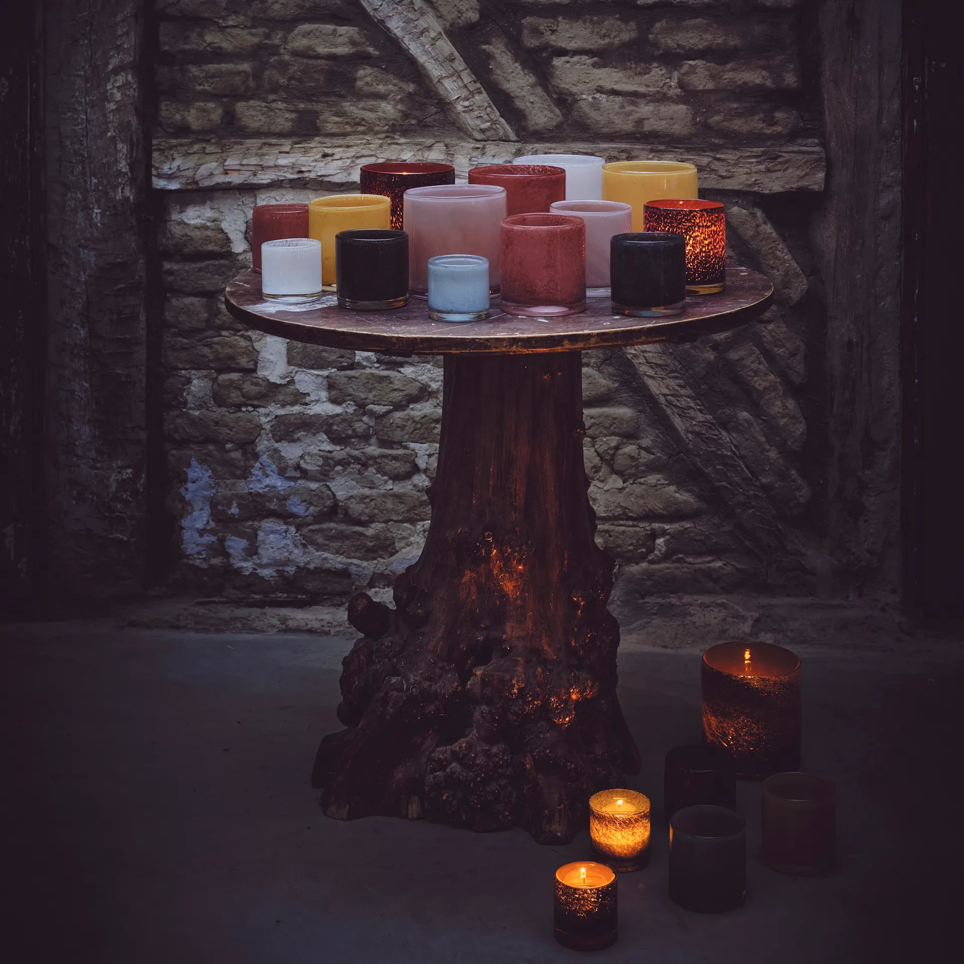 Nilla fyrfadsstage 8 cm, Hvid Olsson & Jensen