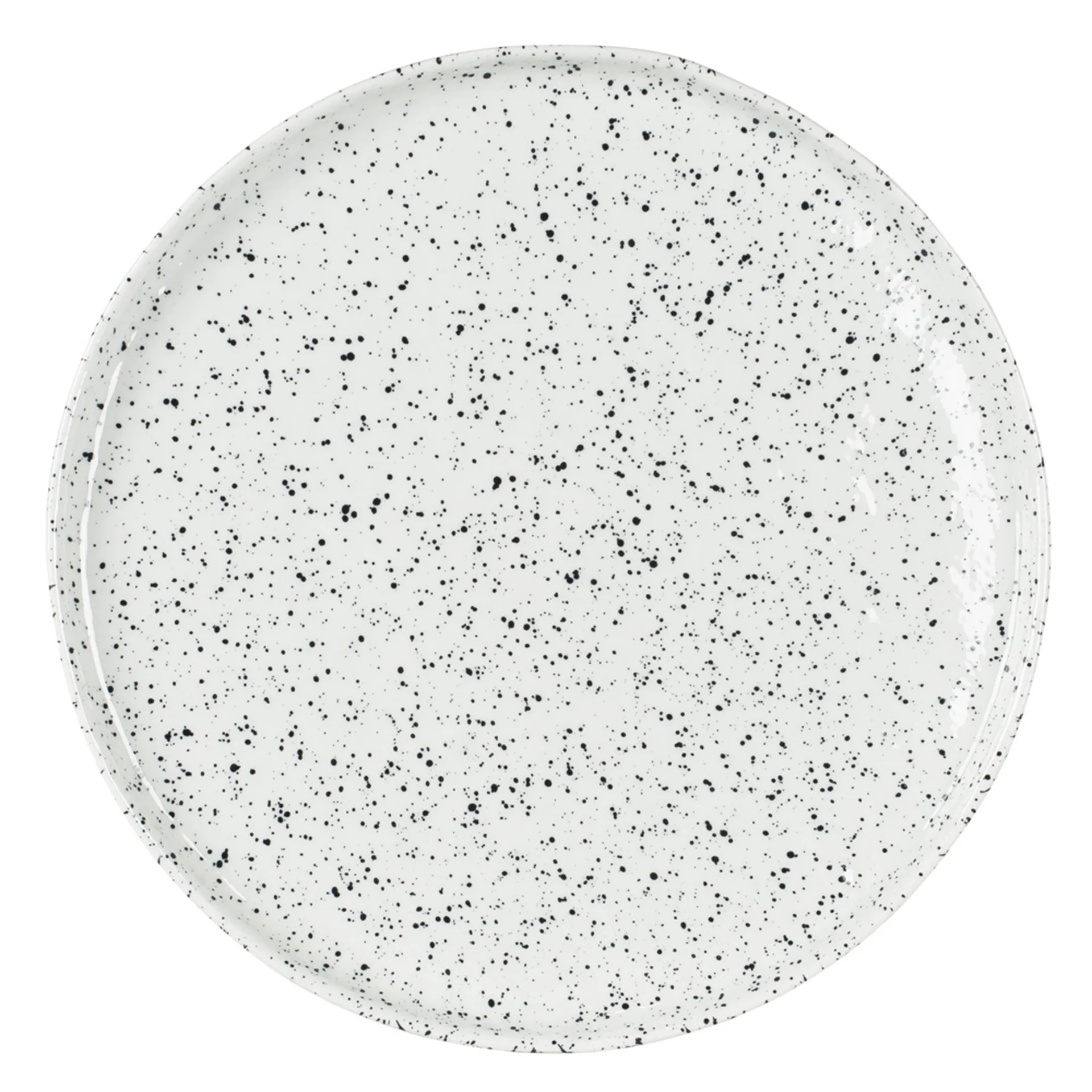 Poppi lille tallerken 21 cm, hvid-sort Olsson & Jensen