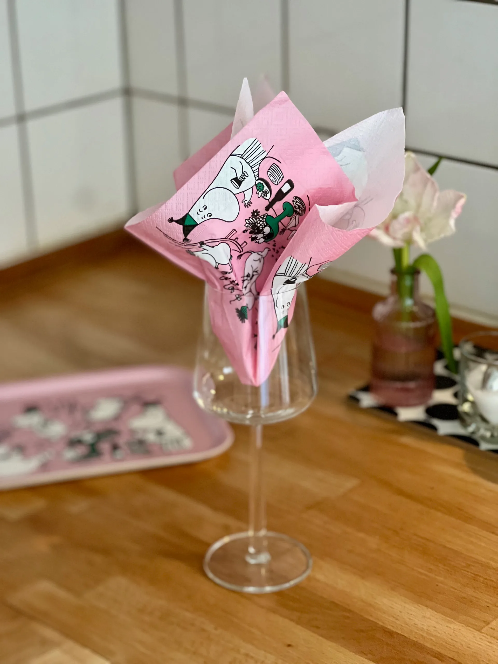 Moomin 80 papirsservietter 20-pak, Pink Opto Design