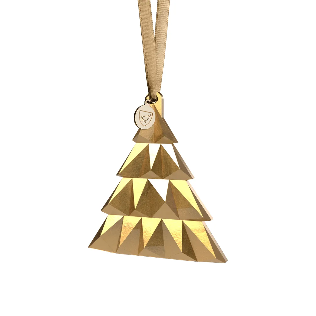 Årlig ornament høj, 21K guld Orrefors