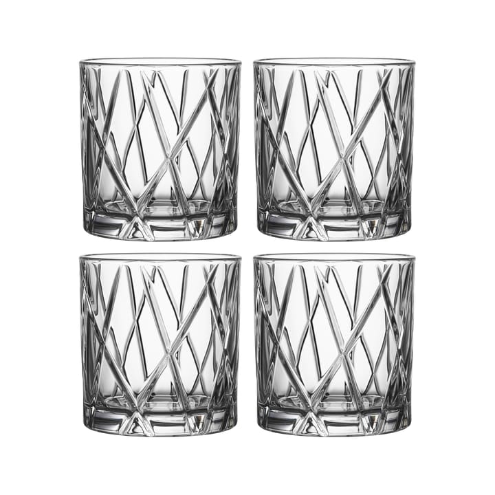 City Double Old Fashioned glas 4-pak - 34 cl - Orrefors