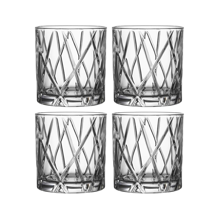 City Double Old Fashioned glas 4-pak, 34 cl Orrefors