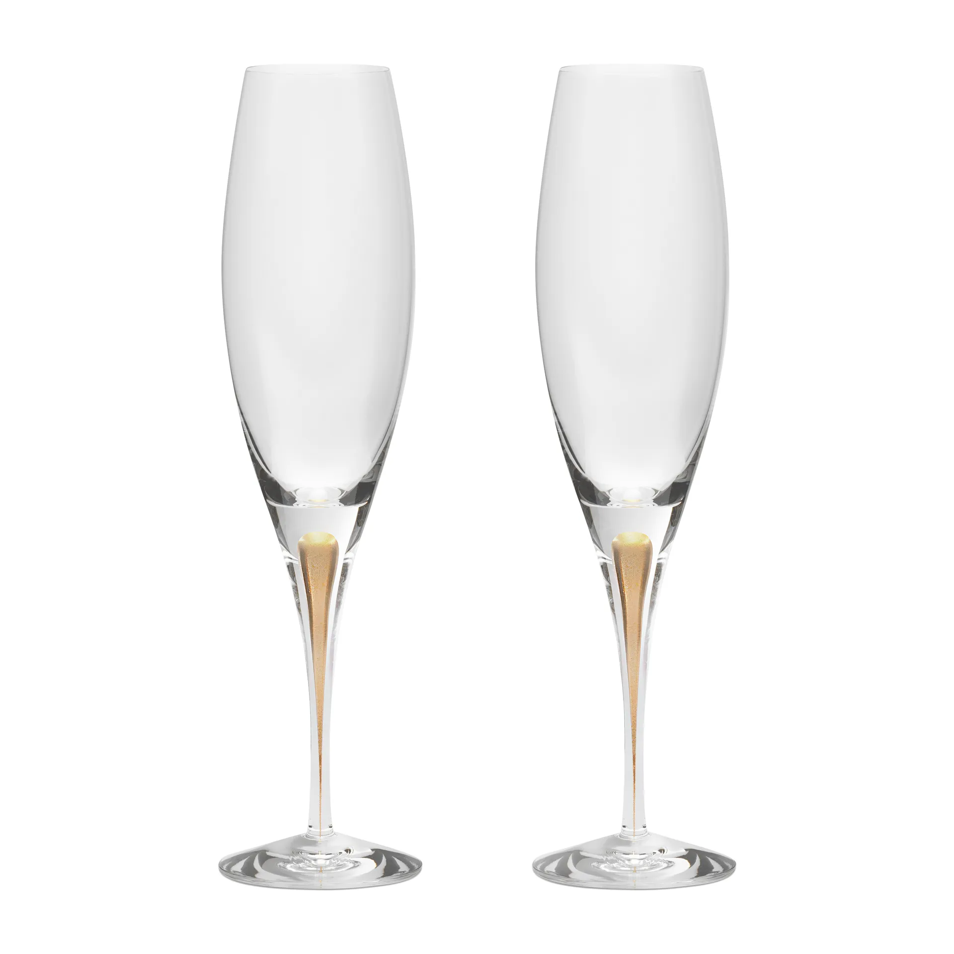 Intermezzo champagneglas 26 cl 2-pak, Guld Orrefors