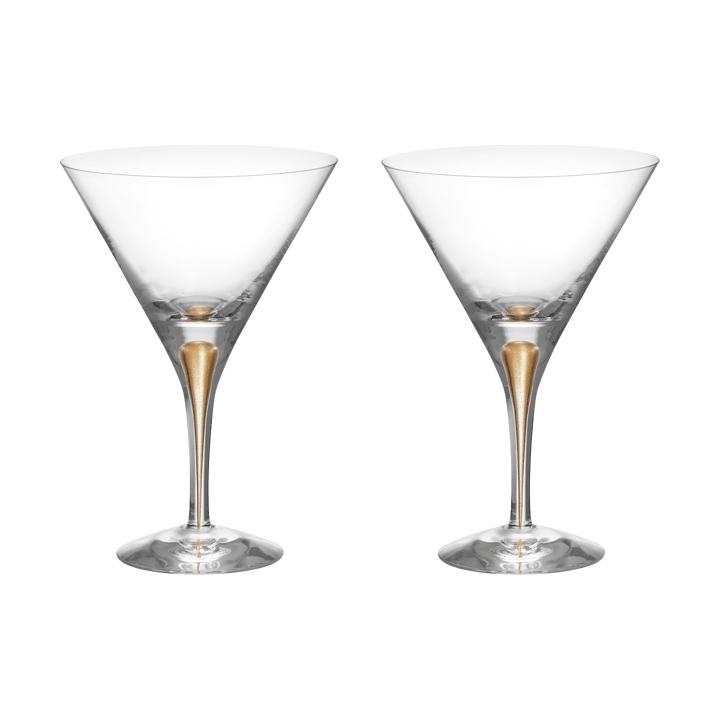 Intermezzo martiniglas 25 cl 2-pak, Guld Orrefors