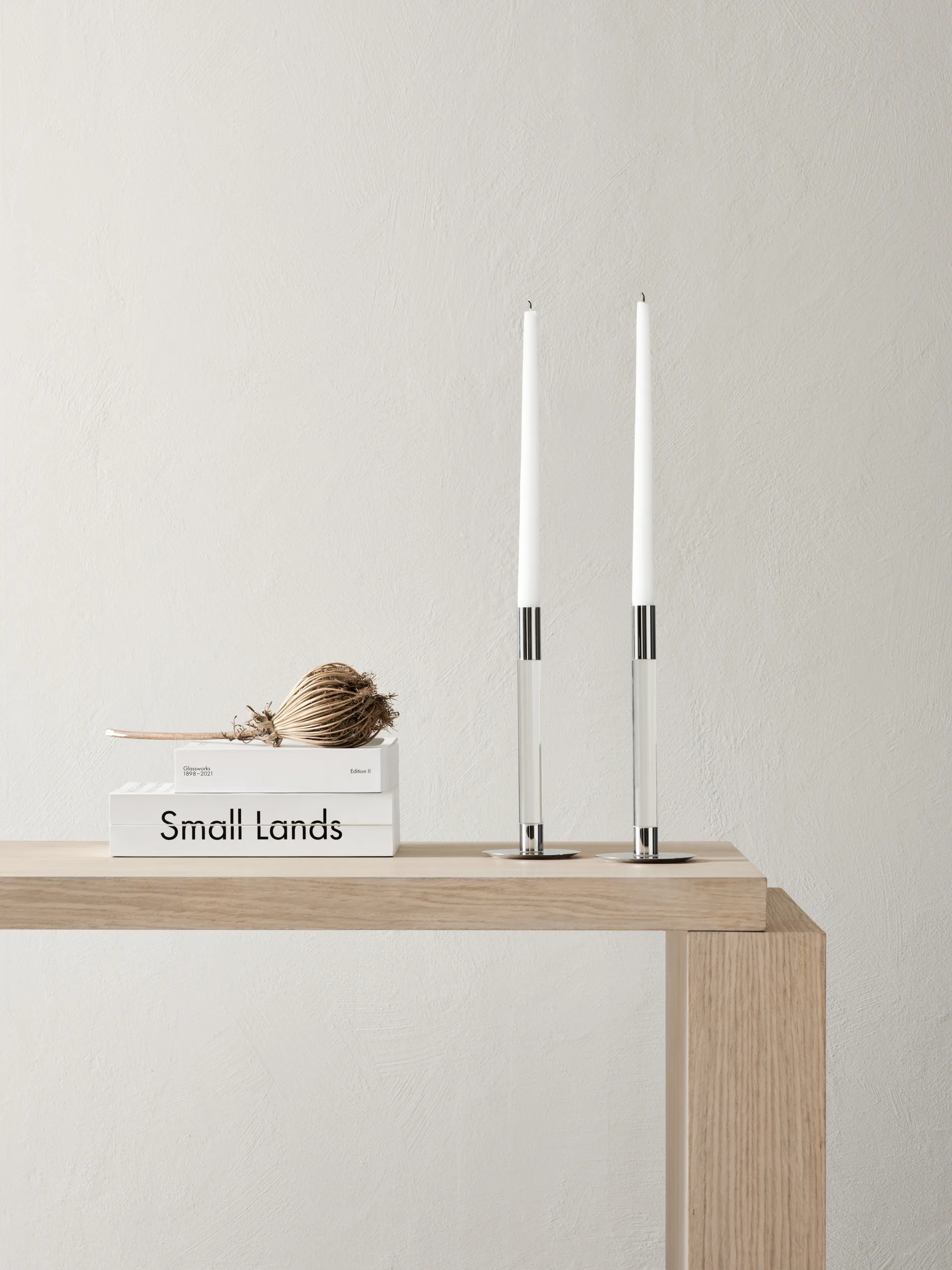 Lumiere lysestage 26,5 cm 2-pak, Klar Orrefors