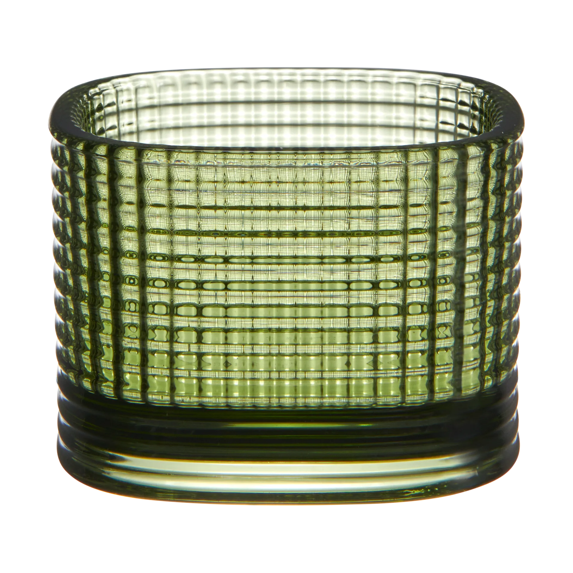 Orrefors Magica fyrfadsstage super circle 5 cm Grøn